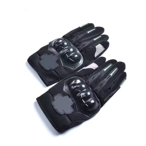 Guantes de Motociclismo de Cuero, Pantalla Táctil, Cierre de Correa, Buena Calidad - Product Image 4