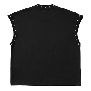 Débardeur personnalisé imprimé DTG, 100% coton jersey, logo personnalisé, mode sans manches, unisexe, coupe ample, streetwear, coton - Product Image 2