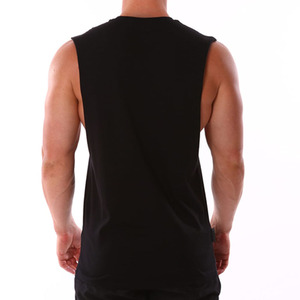 Camiseta Deportiva Personalizada al por Mayor para Hombre 2026, Cuello en V, Sin Mangas, Tejida con Cuentas, 100% Algodón, Transpirable y de Secado Rápido - Product Image 3