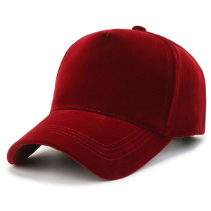 Casquette 5-6 panneaux en velours de haute qualité, style classique pour homme, usage décontracté, logo personnalisé, casquette de sport, service OEM - Product Image 1