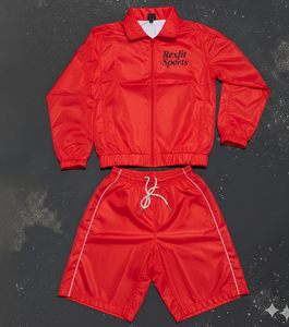 ชุดเซ็ตเสื้อแจ็คเก็ตและกางเกงวอร์ม Rexfit Sports คุณภาพพรีเมียม ผ้าไนลอนกันลม ขายส่ง - Product Image 2