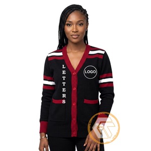 Cárdigan Casual de Invierno Personalizado con Bordado Acrílico Delta, Cierre de Botones Frontales, Ropa Griega de Alta Calidad para la Hermandad Sigma - Product Image 1
