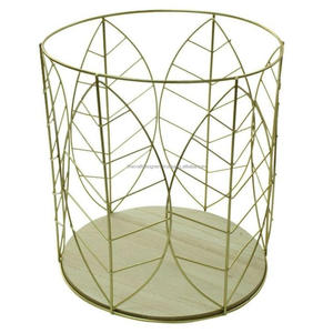 Panier à boissons décoratif pour la maison multi-rangements à usage intérieur Paniers cylindriques en fil de fer Conteneur et poubelle multifonctionnels - Product Image 6