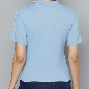 Women <b>Mock</b> <b>Neck</b> T Shirt Modern Style Long Sleeve Shirt Elegant High Collar <b>Top</b> for Clothing Collection Women <b>Mock</b> <b>Neck</b> T Shirt - Product Image 2