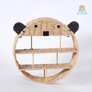 Charming Bear Shape Storage <b>Wall</b> Shelf Woven Seagrass Kids Room Decoration for Displaying Toy <b>Books</b> & Accessories for Birthday - Product Image 2