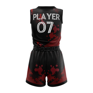 Custom Women's Basketball Uniform Set <b>Heat</b> Transfer Printed Breathable Moisture Wicking Quick Dry Plus Size 100% Polyester - Product Image 3