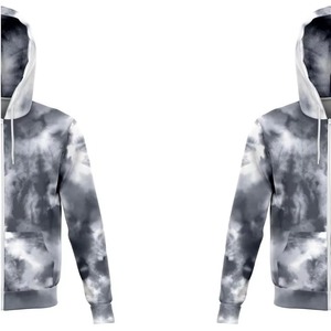 เสื้อฮู้ดซิปแบบยูนิเซ็กซ์ สีเทาลายเมฆพิมพ์ลายทั้งตัวแบบ Sublimation เสื้อสเวตเชิ้ตซิปเต็มตัวลายท้องฟ้า รับผลิตตามแบบ (OEM) ขายส่ง - Product Image 5