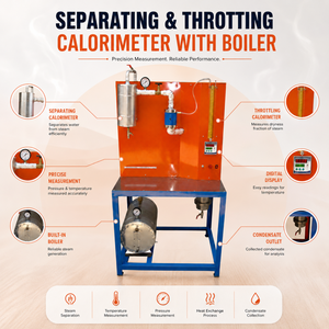 Calorímetro Separador y Regulador de Presión de Primera Calidad con Caldera para Laboratorio de Ingeniería Mecánica |   Equipo de Prueba para Medir la Calidad del Vapor - Product Image 5