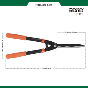 Tijeras de jardinería industriales SONO J1111 para diestros, de brazo largo, para podar árboles/césped/hiedros, con cuchilla de acero al carbono - Product Image 4