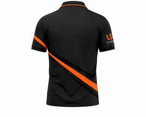 เสื้อโปโลผู้ชายแบบกำหนดเอง แห้งเร็ว ผลิตจากโพลีเอสเตอร์ สำหรับทีมกอล์ฟ  รับทำโลโก้ด้านหน้าและด้านหลัง  ชุดกีฬา  ผู้ผลิต OEM ODM - Product Image 2