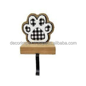 Support de bas de renne de Noël pour cheminée support de cheminée cintre robuste en bois/métal décorations de fête à la maison saisonnières de Noël - Product Image 4