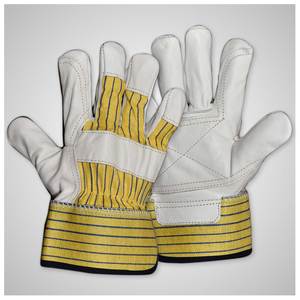 Gants de travail en cuir de vachette pleine fleur, protection générale, résistants à la chaleur, flexibles, pour le soudage industriel. - Product Image 3