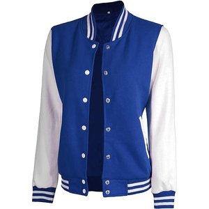 แจ็คเก็ตบอมเบอร์แบบยูนิเซ็กซ์ราคาประหยัด ปักลายเชนิลล์ แขนทำจากผ้าขนสัตว์ 100% คอตั้ง สำหรับทีมมหาวิทยาลัย - Product Image 6