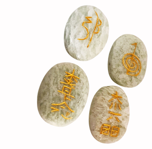 Gemstone Scolosite Engraved Reiki Worry Stone Oval <b>Set</b> Waterproof Feng Shui for Healing Wholesale Buy Online Amayra <b>Crystals</b> - Product Image 1