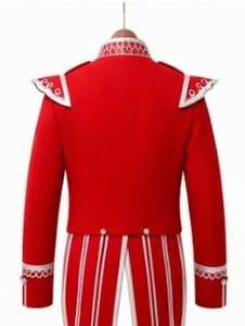 Veste Doublet Écossaise Rouge pour Homme, 100% Laine, Hiver, Imperméable, Respirante, Style Uniforme, Performance Scénique, Vêtement d'extérieur - Product Image 2