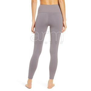 Leggings de yoga de bonne qualité, taille élastique, logo personnalisé, prix bas, vente en ligne. - Product Image 3