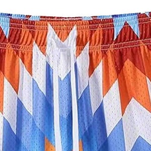 High Quality Casual Polyester Men's Unisex Solid Breathable Mesh Shorts with Pockets Custom Logo Sublimation Basketball Shorts - Product Image 6