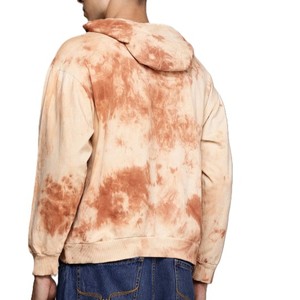 Sweat-shirt à capuche tie-dye pour homme, coupe oversize, décontracté, tricoté, avec poche avant et logo, style printemps, épais - Product Image 4