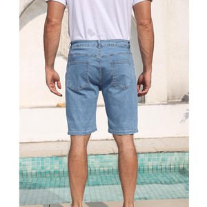 Pantalones Cortos de Mezclilla Vintage Y2K para Hombre al por Mayor, Lavado Claro, Pierna Recta, Cintura Media, Casuales de Verano, Tejido de Algodón Transpirable, OEM ODM - Product Image 2