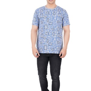 เสื้อยืดแขนสั้นผู้ชายทรงโอเวอร์ไซส์ ลายมัดย้อม คอกลม ผ้าถักเนื้อคอตตอน ทรงปกติ ระบายอากาศได้ดี ผ้าเจอร์ซีย์ 220 กรัม รับสกรีนโลโก้ - Product Image 6