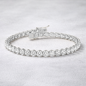 5 Carat Round Cut Lab Grown Diamond Tennis Bracelet 14k White <b>Gold</b> Fine Wrist Jewelry for Women - Product Image 1