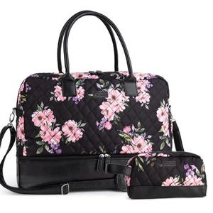 Sac de week-end en toile avec compartiment à chaussures, sac de voyage pour la nuit, bagage à main - Product Image 2
