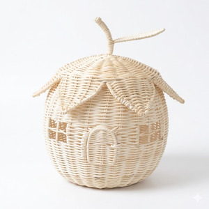 Casitas de juguete con forma de fresa, casa pequeña para accesorios de muñecas, casa de juegos de ratán, juego infantil para interiores - Product Image 6