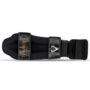Protège-tibias en cuir PU Venomous Gold Reaper, légers, réglables, personnalisés, protection professionnelle pour MMA et Kickboxing - Product Image 5