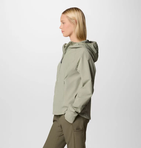 Veste softshell pour femme, printemps automne, résistante au vent, hydrofuge, capuche rétractable, fabrication OEM personnalisée, vente en gros, lavable en machine - Product Image 4