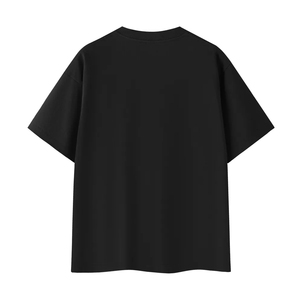 Camiseta de Manga Corta para Hombre, Cuello Redondo, 100% Algodón Tejido, Corte Holgado, Color Sólido, Ecológica, con Ribete en Contraste, Antiarrugas - Product Image 2