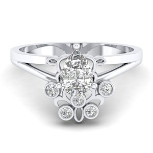 REYES Anillo de Compromiso de Oro Sólido de 14K con Diamante Cultivado en Laboratorio de Corte Pera de 0.65 Quilates para Mujer, Joyería de Lujo para Regalo de Boda - Product Image 5