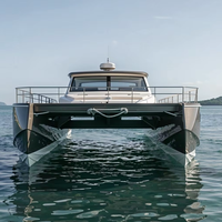 Yacht sportif en aluminium soudé sur mesure de 13 m, moteur hors-bord de 300 CV, télécommande, pêche, transport, patrouille, divertissement