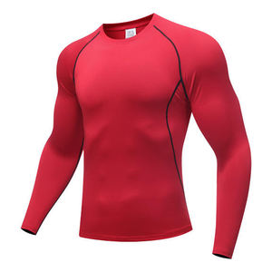 Camisetas de Compresión Deportivas para Gimnasio, Precio al por Mayor, Manga Larga, Anti-UV, Transpirables, Elásticas, para Hombres, Fitness, MMA, BJJ - Product Image 3