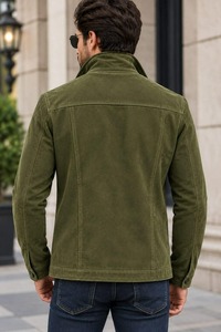 <b>Mens</b> Genuine <b>Suede</b> Leather <b>Jacket</b> Classic Vintage Style Fashion Outerwear - Product Image 2