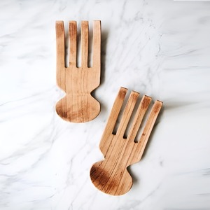 Natural Acacia Wooden Salad Spoon Set Home Kitchen Accessories Home and Hotel Dinner Ware Wood Spoon Rest Set Low MOQ - Product Image 2