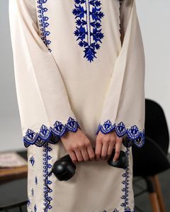Designer Party Wear Look Embroidery Work Chanderi Silk <b>Top</b> And Bottom Co Ord Set - Product Image 3