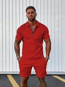 Conjunto Deportivo Informal para Hombre de Alta Calidad, Transpirable, Ecológico, de Secado Rápido, 100% Poliéster, Camiseta y Pantalones Cortos, Directo de Fábrica - Product Image 4