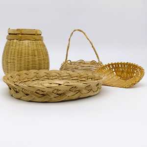 Ensemble de paniers en bambou tressé vintage du Vietnam, décoration d'intérieur d'inspiration asiatique, panier de rangement fait main, fournisseur et fabricant - Product Image 4