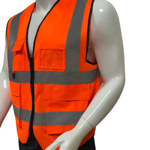 Hi Vis Safety <b>Vest</b> Stand Collar Quick Dry Reversible Breathable Waterproof Workwear Fabric Customizable Colors/Logos <b>Men</b> - Product Image 2