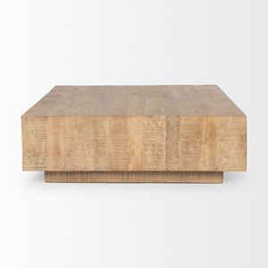 Mesa de Centro Cuadrada de Madera Maciza Rústica - Product Image 2