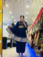 Dernière Collection : Robe Afghane Kuchi à Broderies Lourdes, Robe Afghane Longueur Genou, Robe Décontractée Respirante pour Femmes, Vente en Gros