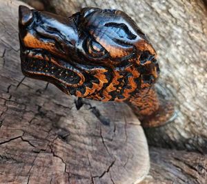 Wholesale Hand Forged Viking Bearded <b>Axe</b> with Carved <b>Wooden</b> Handle Bushcraft Camping Hatchet Gift Box and Leather Sheath - Product Image 3