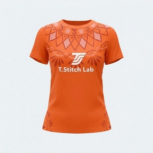 Camiseta de Verano para Mujer, Precio Económico, Transpirable, Manga Corta, Corte Regular, Nueva Llegada, Diseño Tribal Estampado, Secado Rápido - Product Image 5
