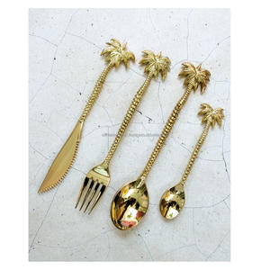 Cuchara de cocina de latón natural para tamaño personalizado Venta caliente Cuchara de acero espejado Productos al por mayor - Product Image 3