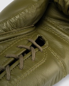 Nuevos Guantes de Boxeo Personalizados Color Oliva, 100% Cuero Vacuno Genuino de Primera Calidad, con Cordones, para Sparring - Product Image 6