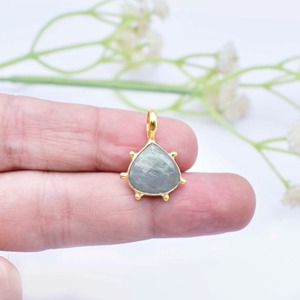 Aquamarine Heart Pendant 925 Sterling <b>Silver</b> Bezel Set Faceted Gemstone Handmade Minimal Jewelry Gift for Women - Product Image 2