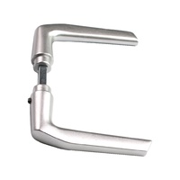 Poignée de porte moderne en aluminium finition satinée avec installation facile de haute qualité pour portes de chambre à coucher et de bureau à domicile