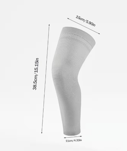 Manchon de compression unisexe respirant en mélange coton-élasthanne, antidérapant et flexible, pour le soutien des jambes, soulagement des gonflements, toutes saisons - Product Image 1
