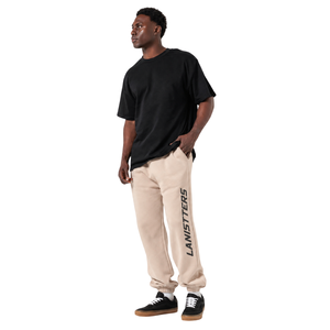 Customized <b>Men</b> Vertical Print Fleece <b>Trousers</b> Relaxed Fit <b>Drawstring</b> Waist Streetwear Pants OEM Apparel Maker Wholesale Supplier - Product Image 1