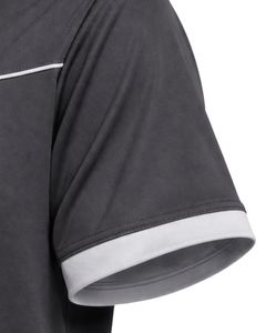 ชุดเสื้อยืดกีฬาและกางเกงขาสั้นสีเทาเข้มและสีเทาอ่อนสำหรับผู้ชาย ระบายอากาศได้ดี แห้งเร็ว เหมาะสำหรับออกกำลังกาย วิ่ง และฝึกซ้อม - Product Image 4